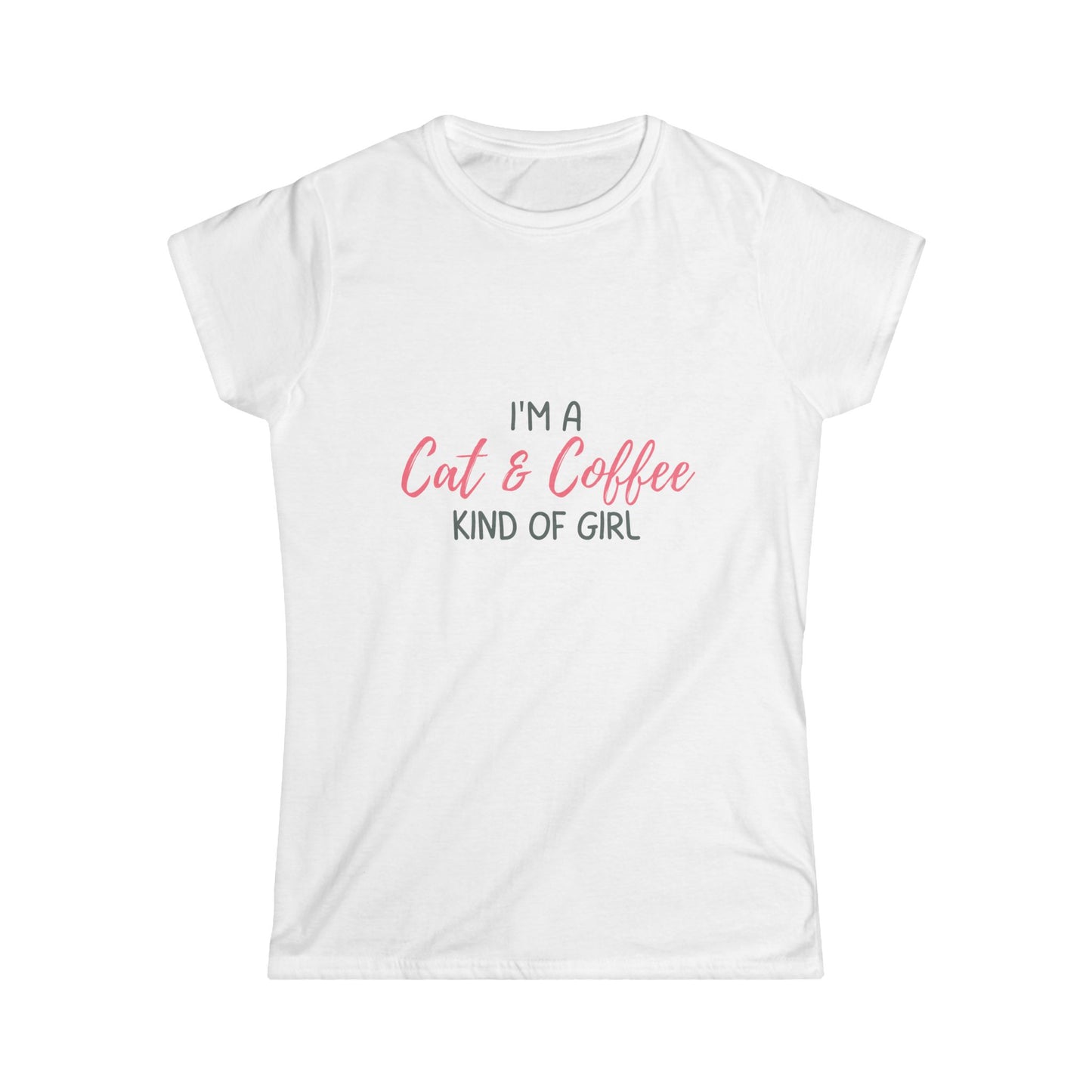 Cats & Coffee Kind of Girl Tee – Cozy Cat Lover Shirt