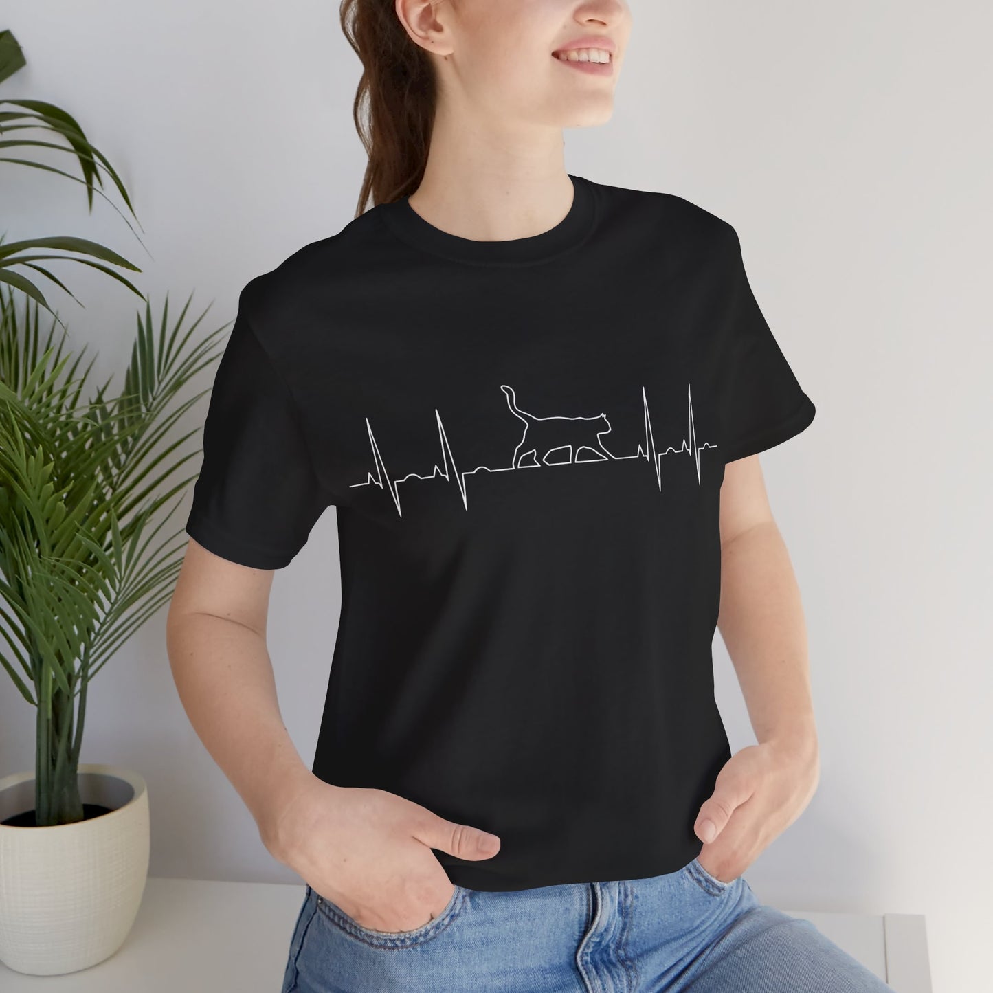 Cat Heartbeat Tee – For True Cat Lovers