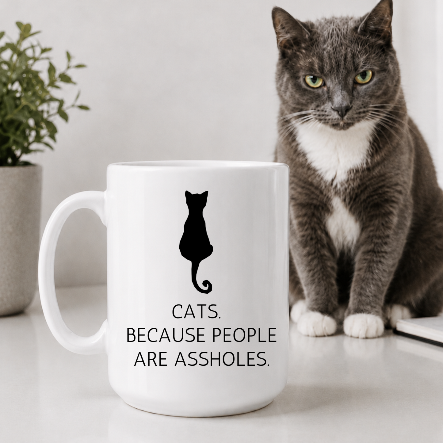 Cats. Because People Are Assholes Mug