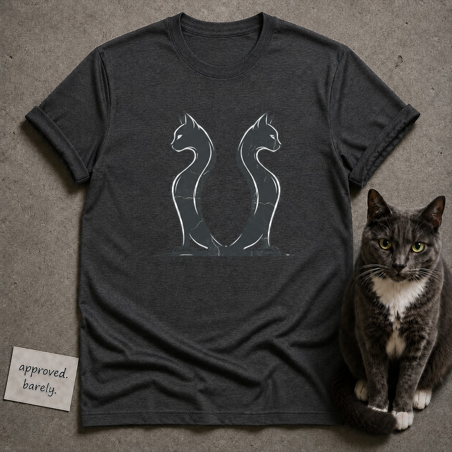 Two Cats Standoff Tee