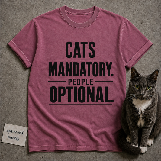 Cats Mandatory People Optional Tee