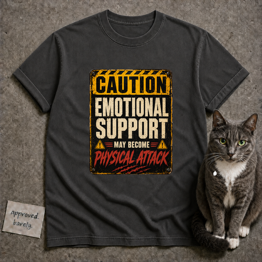 Caution Emotional Support Cat Tee