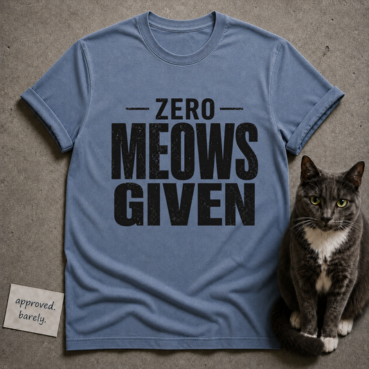 Zero Meows Given Tee