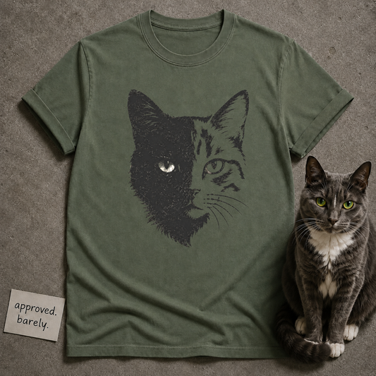 Split Face Cat Tee