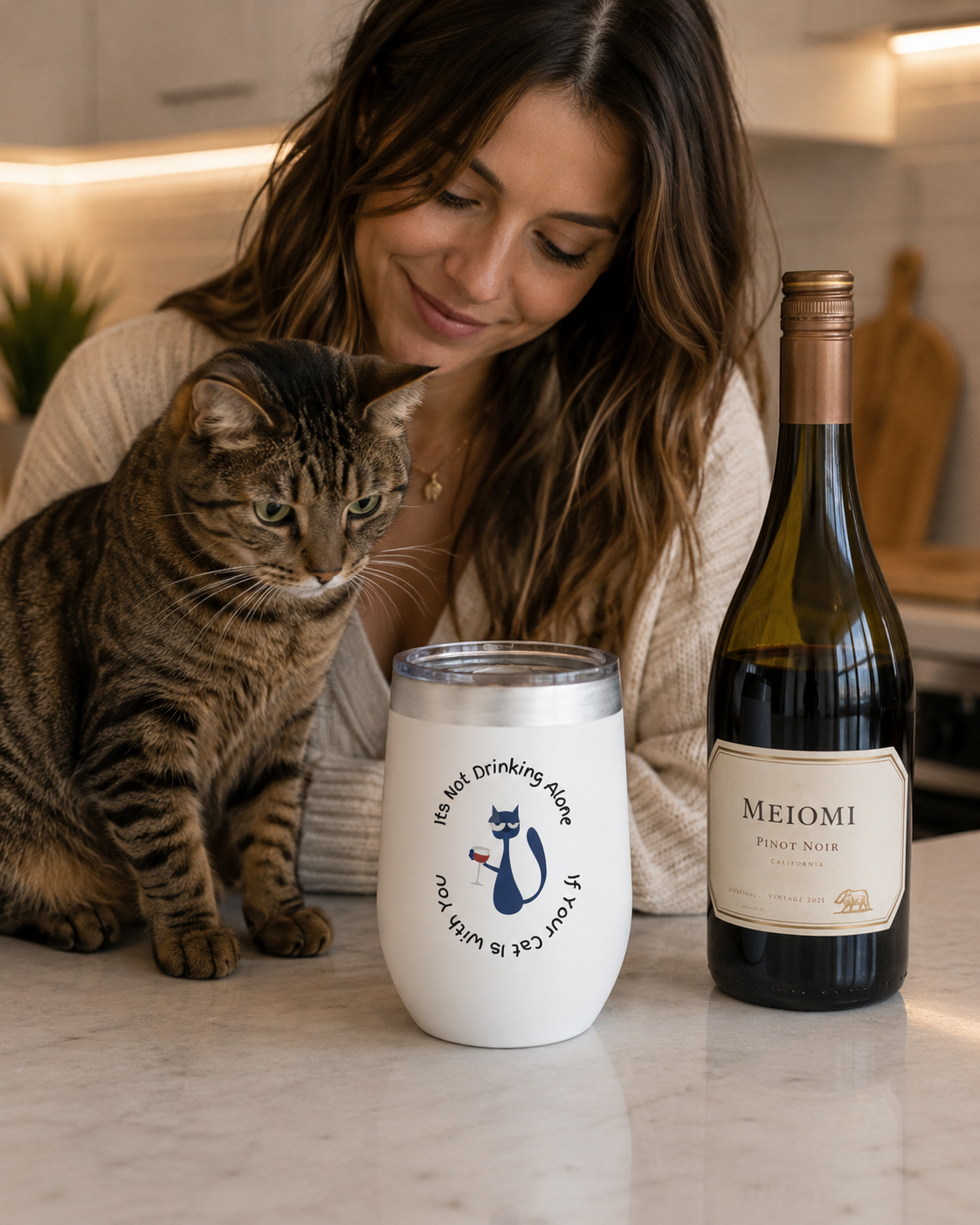 Tipsy Cat Wine Tumbler