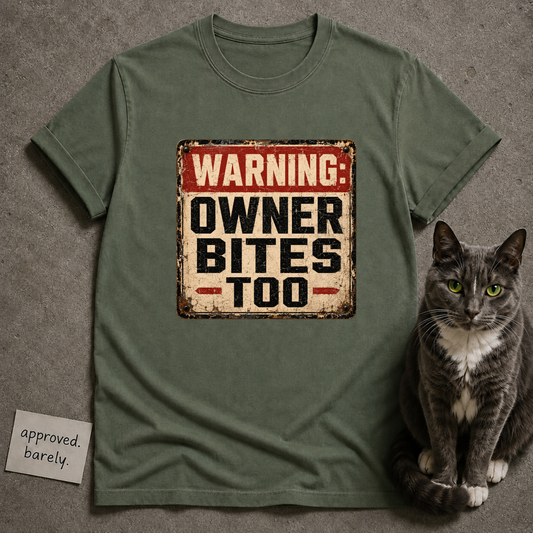 Warning Owner Bites Too Tee