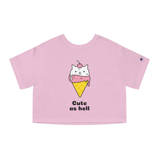 Cute As Hell Cat Ice Cream Cone Tee – Funny Cat Lover Shirt