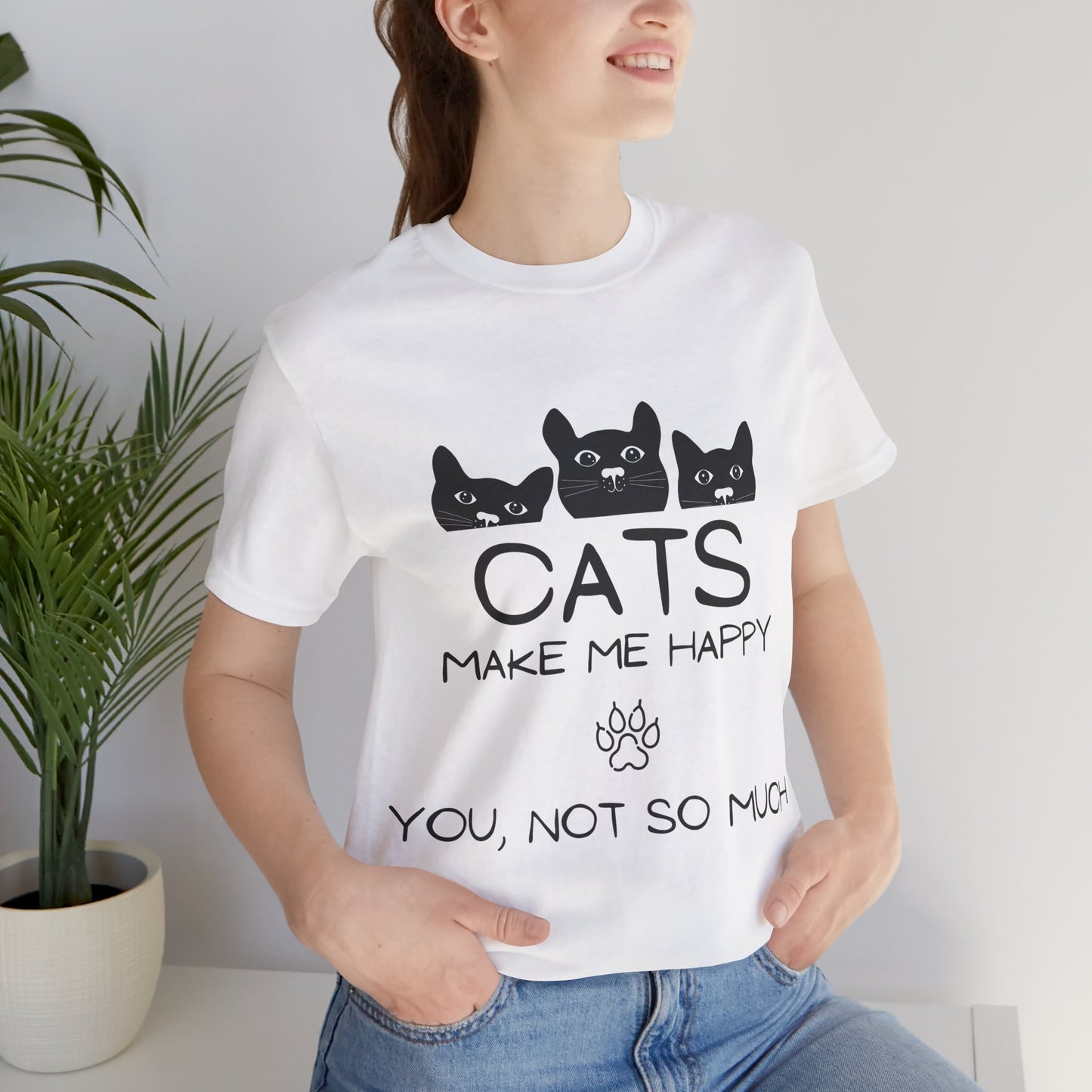 Cats Make Me Happy Tee