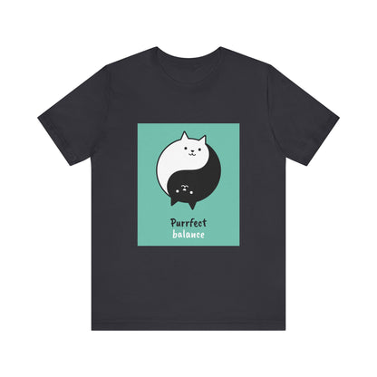 Purrfect Balance Yin Yang Cat Tee – Zen Style for Cat Lovers