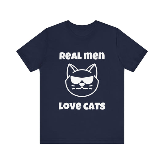 Real Men Love Cats Tee – Funny Cat Dad Shirt