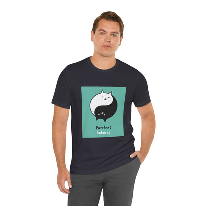 Purrfect Balance Yin Yang Cat Tee – Zen Style for Cat Lovers