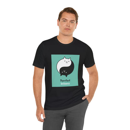 Purrfect Balance Yin Yang Cat Tee – Zen Style for Cat Lovers