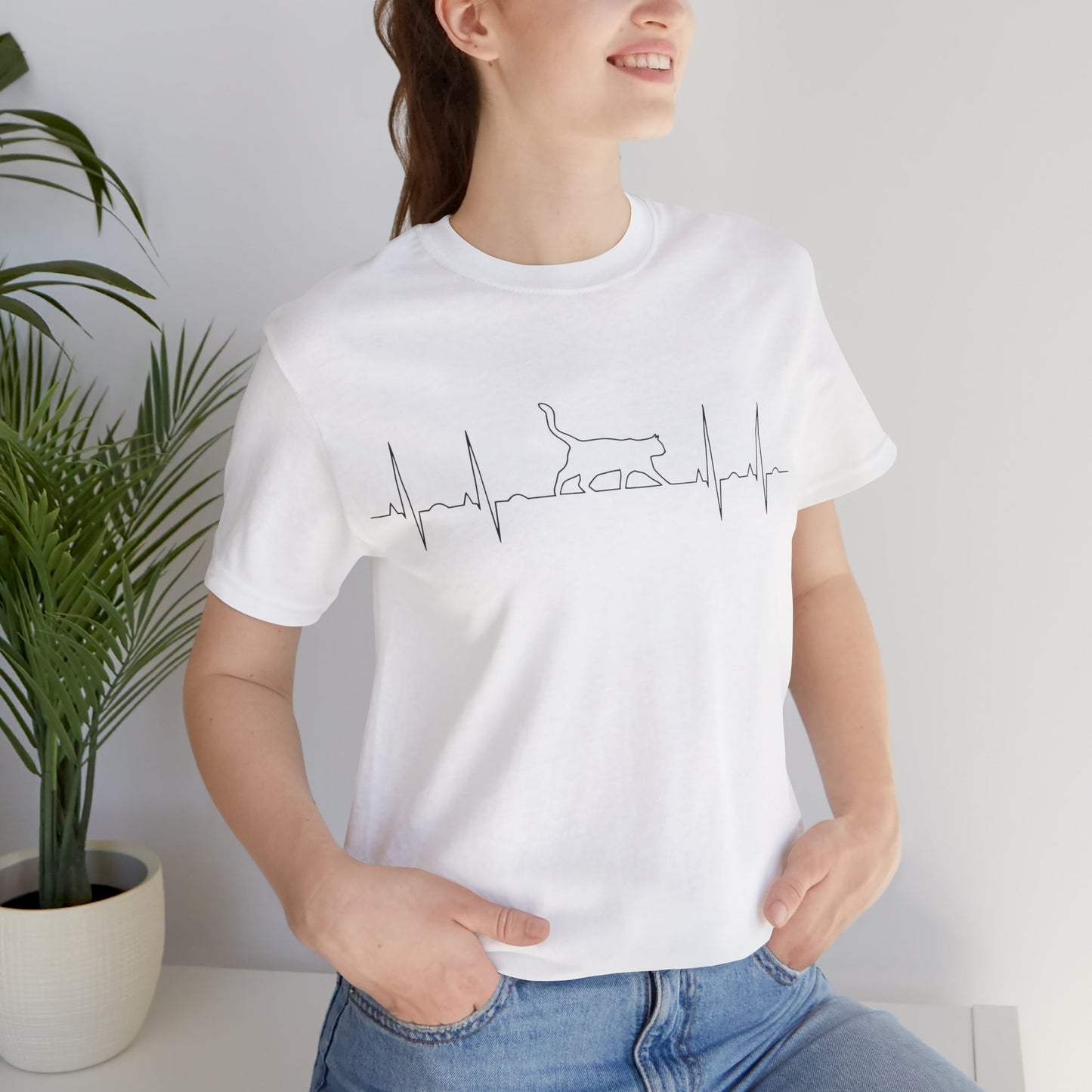 Cat Heartbeat Tee – For True Cat Lovers