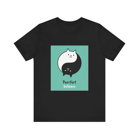 Purrfect Balance Yin Yang Cat Tee – Zen Style for Cat Lovers