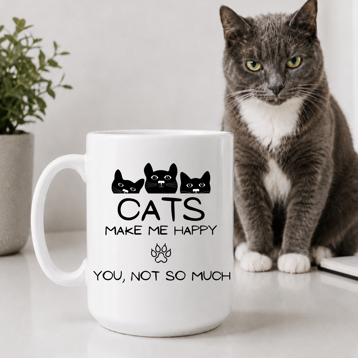 Cats Make Me Happy Mug