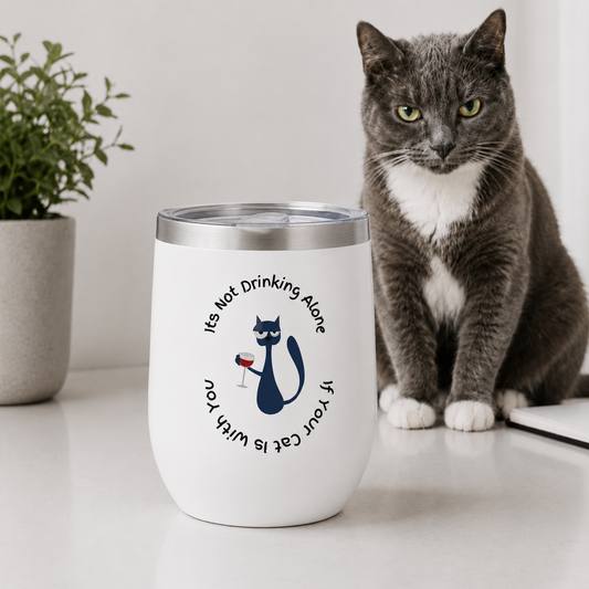 Tipsy Cat Wine Tumbler