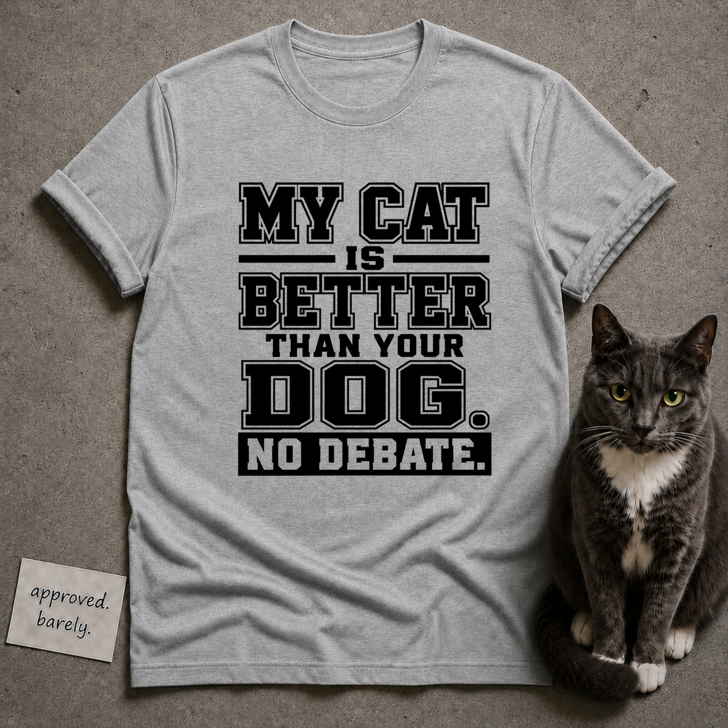 My Cat Is Better Than Your Dog No Debate Tee