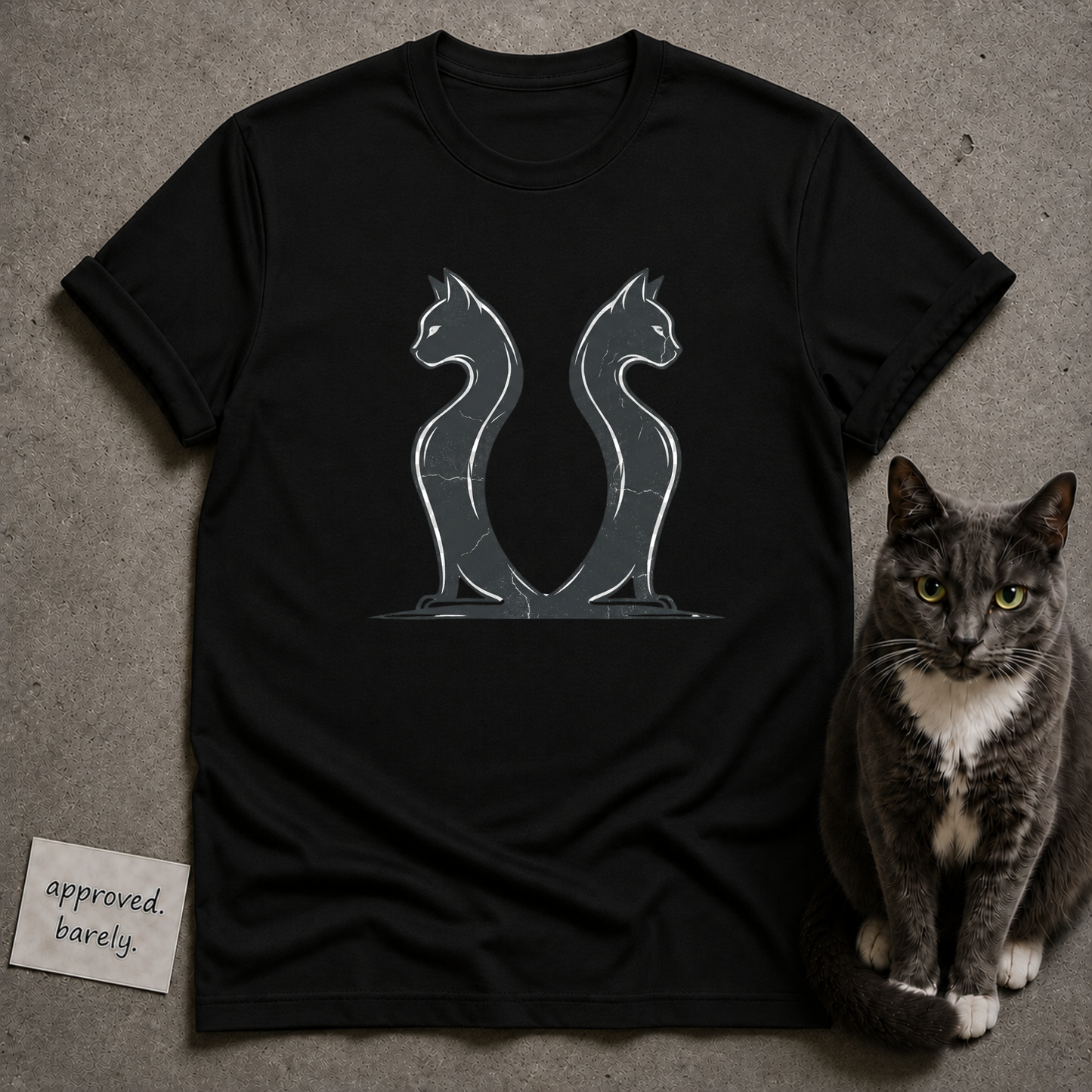 Two Cats Standoff Tee