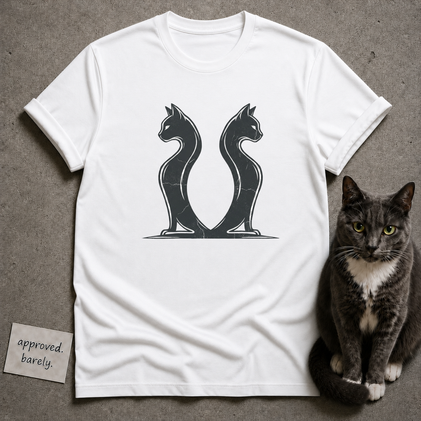 Two Cats Standoff Tee