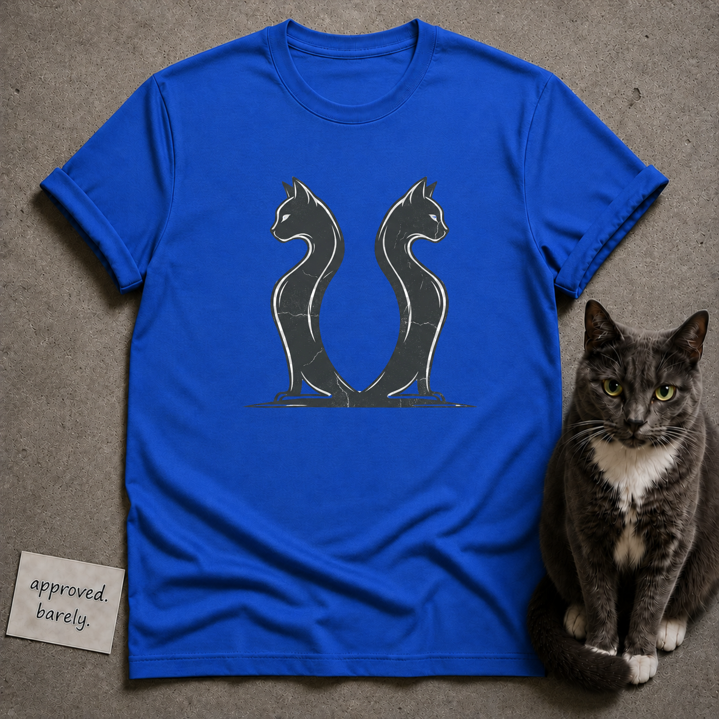 Two Cats Standoff Tee