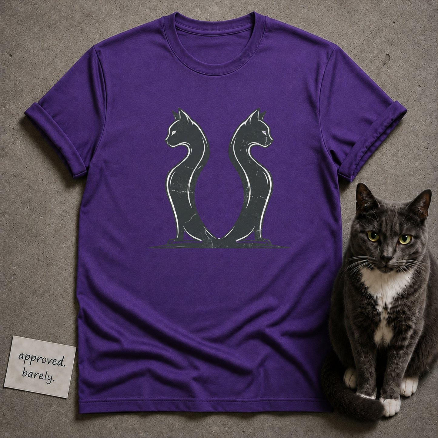 Two Cats Standoff Tee