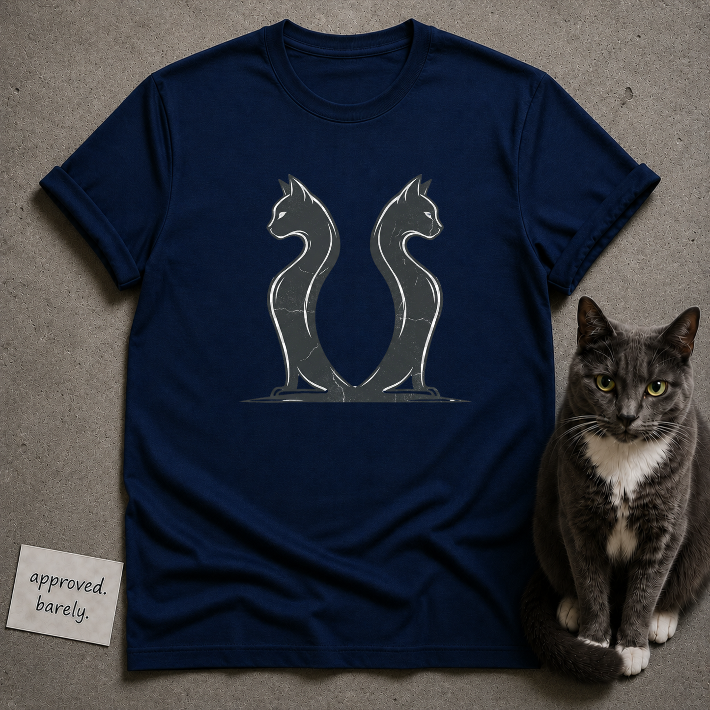 Two Cats Standoff Tee