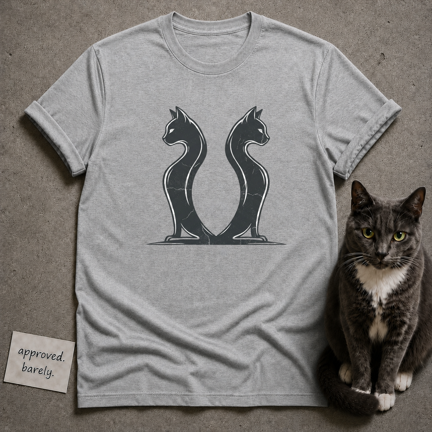 Two Cats Standoff Tee