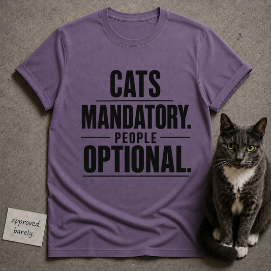 Cats Mandatory People Optional Tee