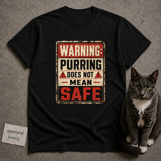 Warning Purring Does Not Mean Safe Tee