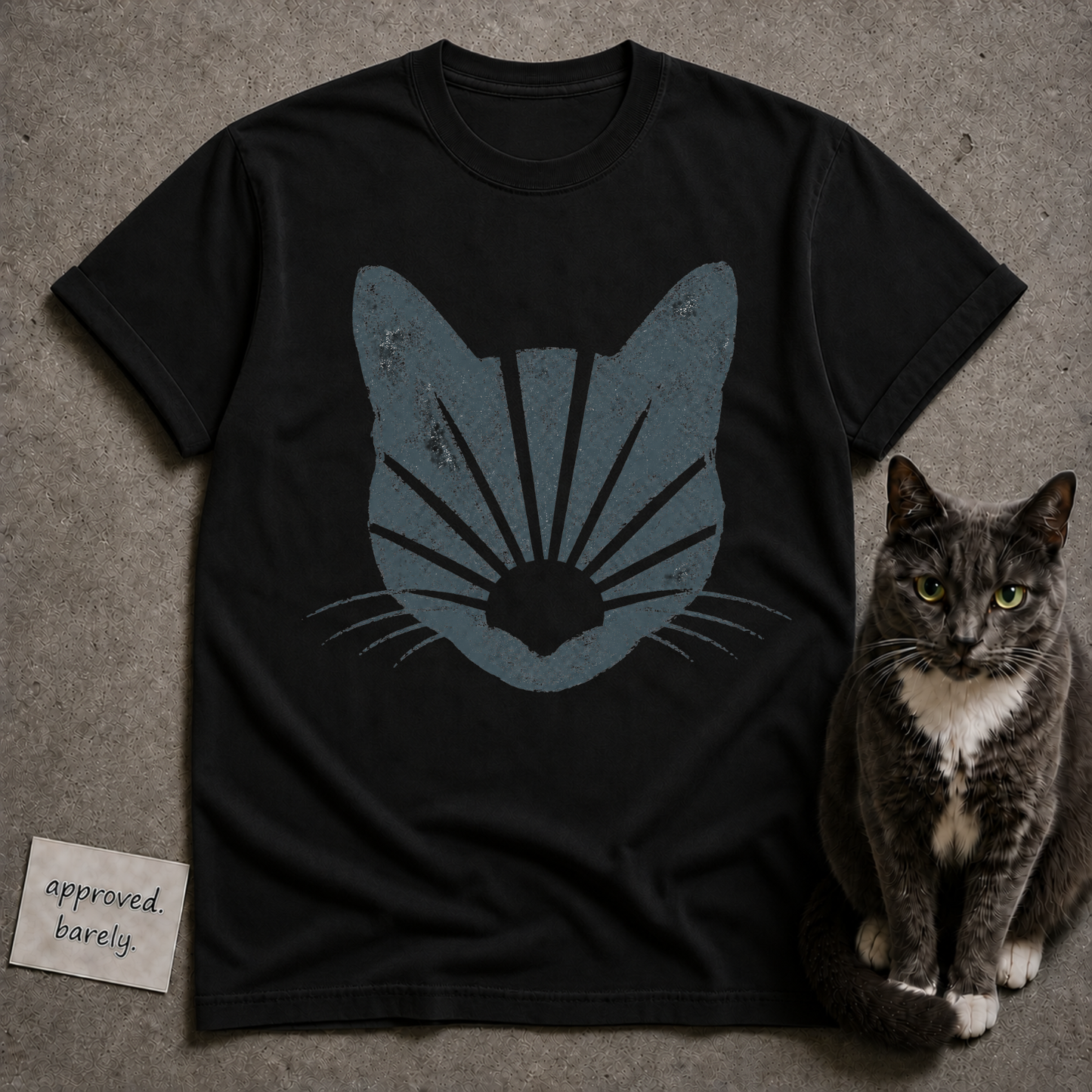 Minimal Cat Face Tee