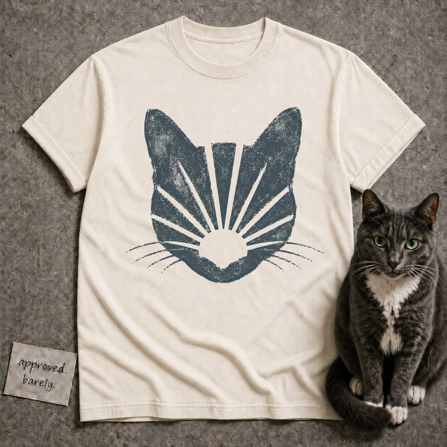 Minimal Cat Face Tee