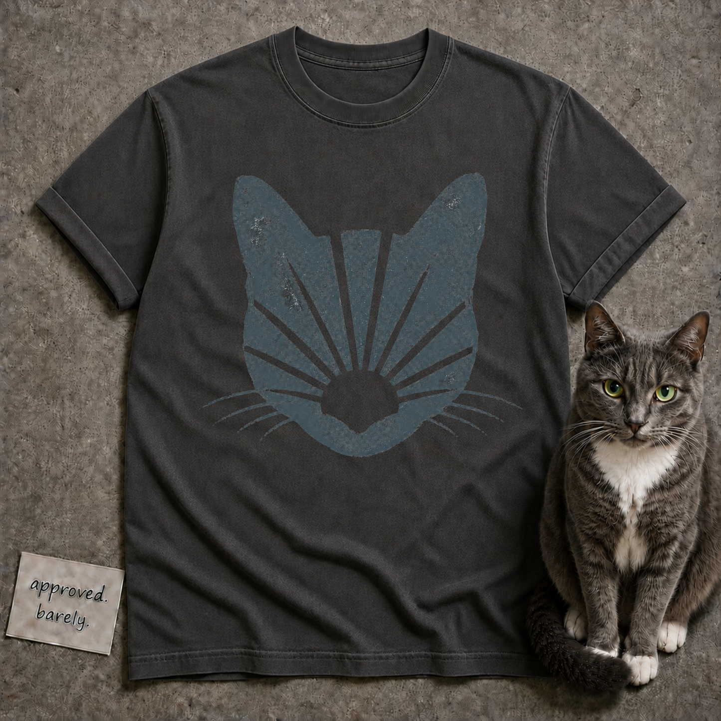 Minimal Cat Face Tee
