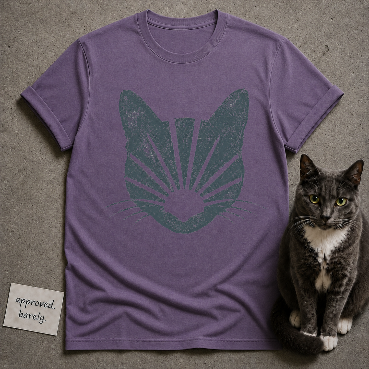 Minimal Cat Face Tee