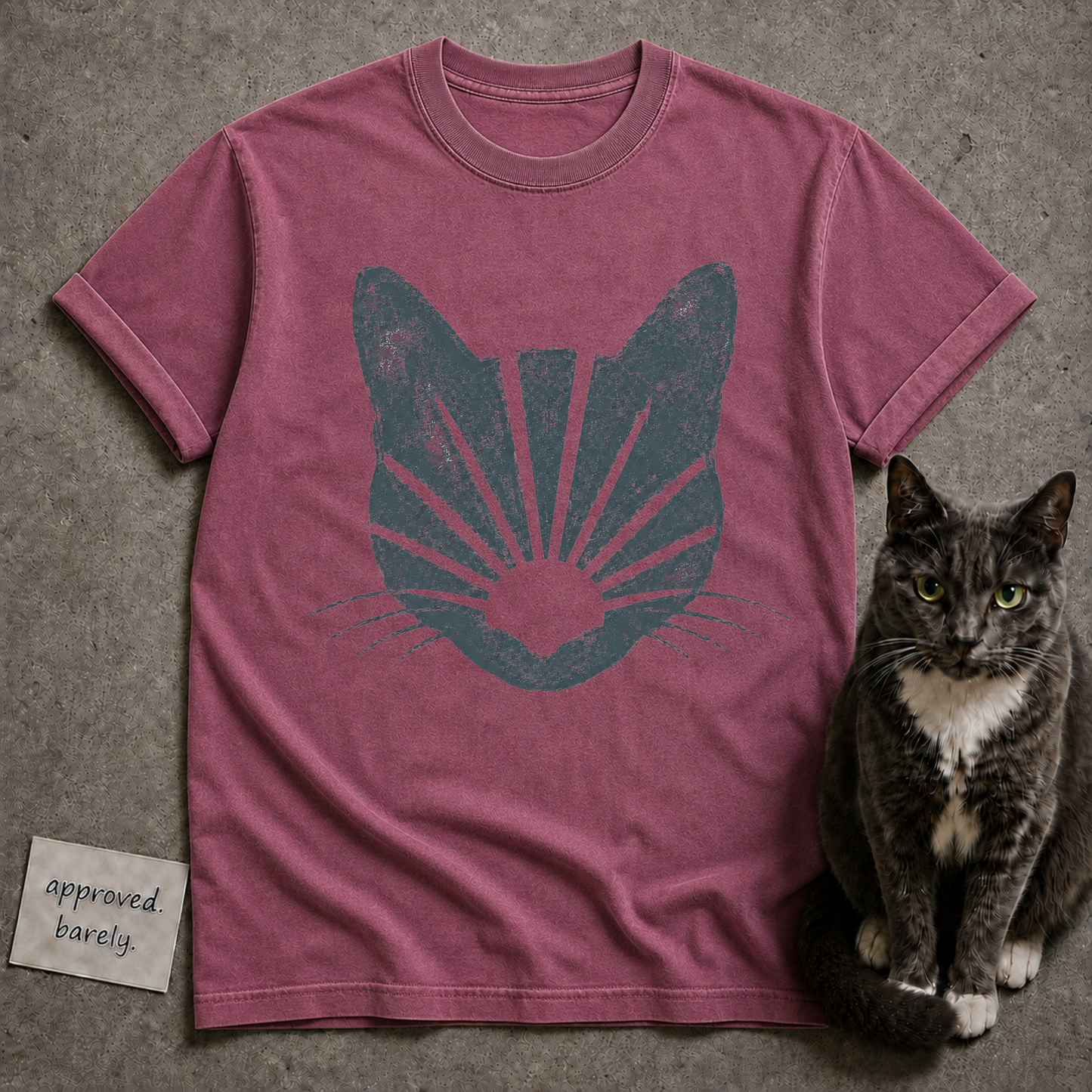 Minimal Cat Face Tee