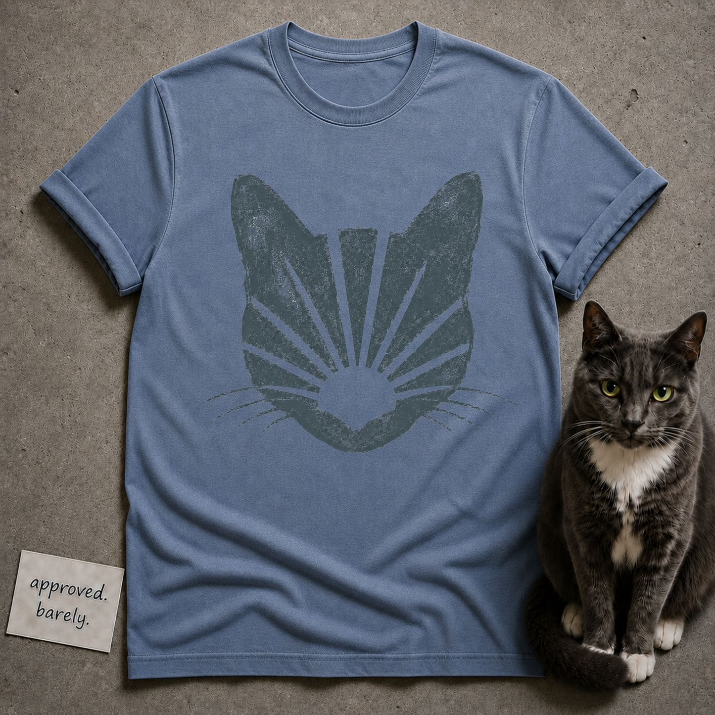 Minimal Cat Face Tee