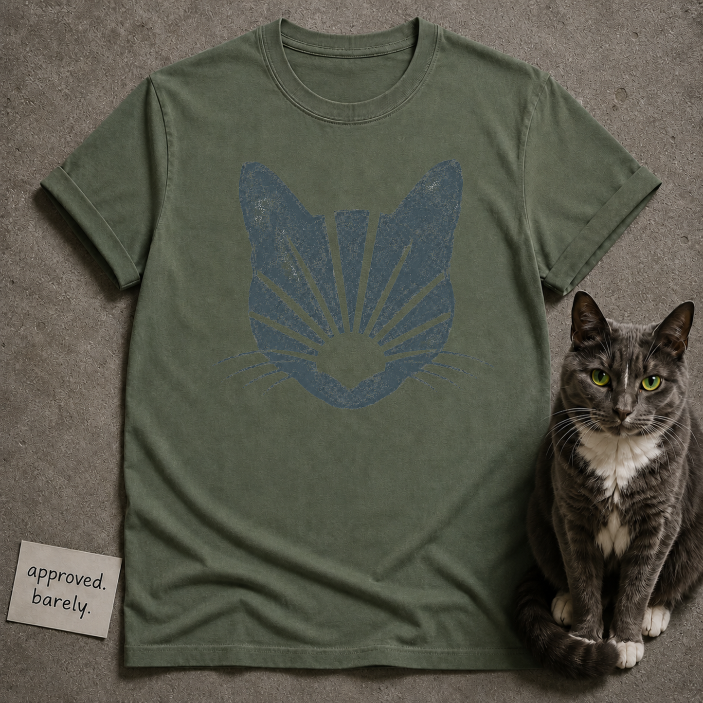Minimal Cat Face Tee