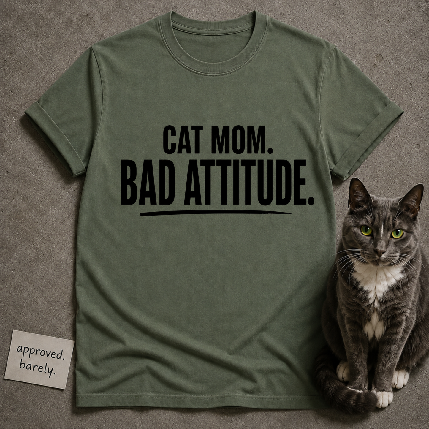 Cat Mom Bad Attitude Tee