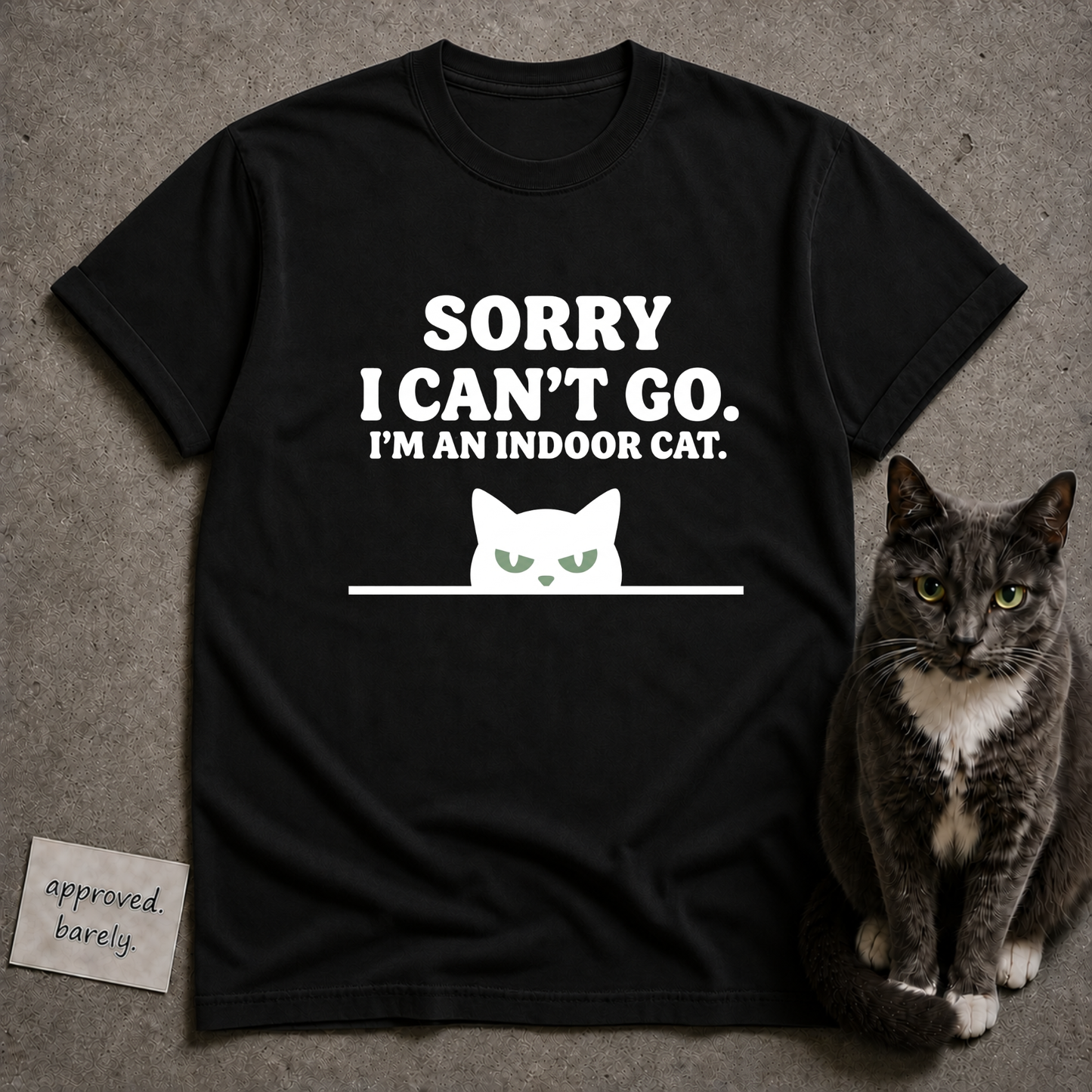 Sorry I Can’t Go I’m An Indoor Cat Tee