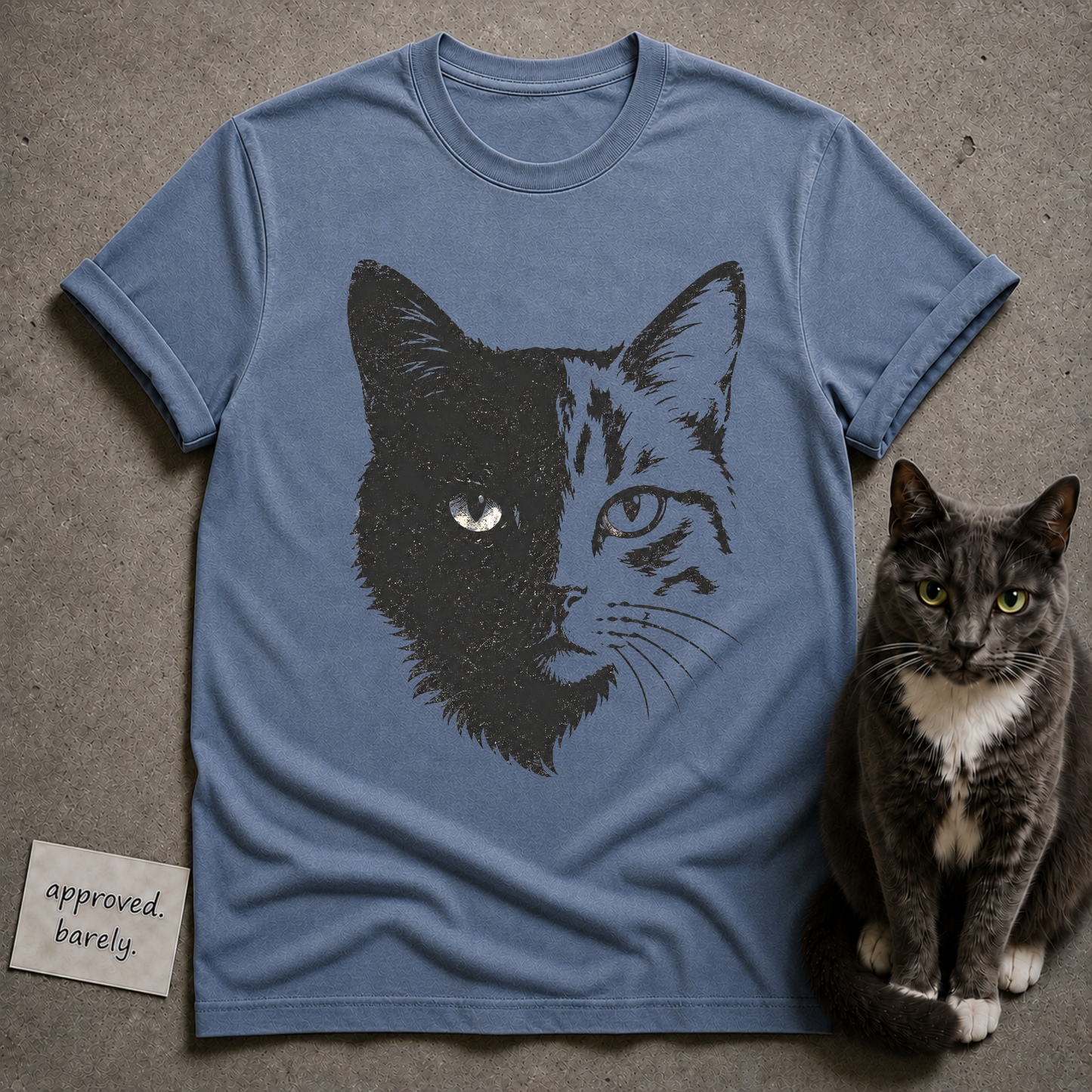 Split Face Cat Tee