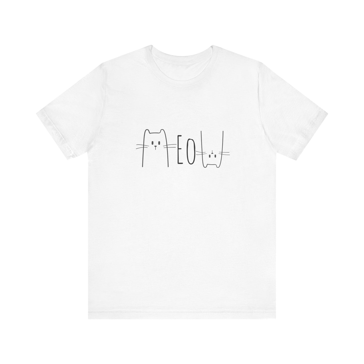 MEOW Minimalist Cat Tee – Modern Cat Lover Shirt