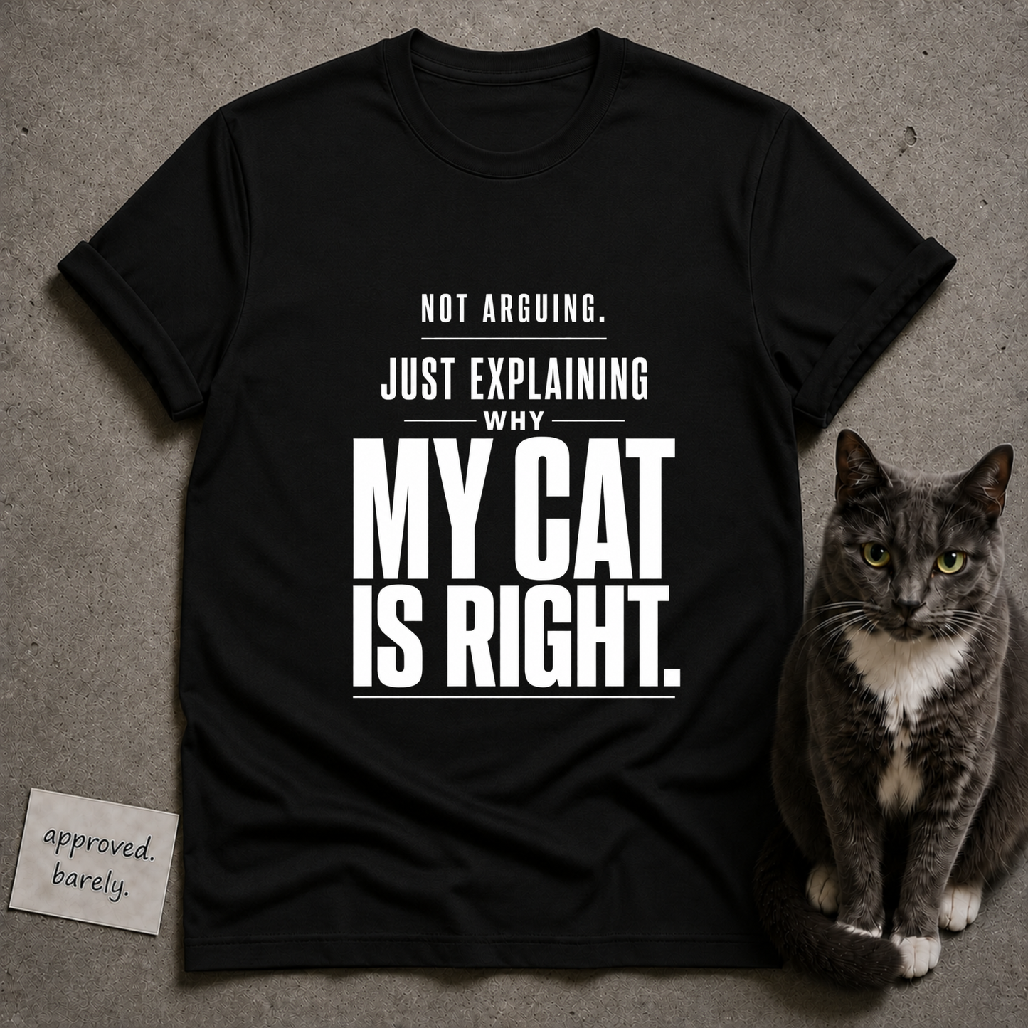 Not Arguing, Just Explaining Why My Cat Is Right Tee