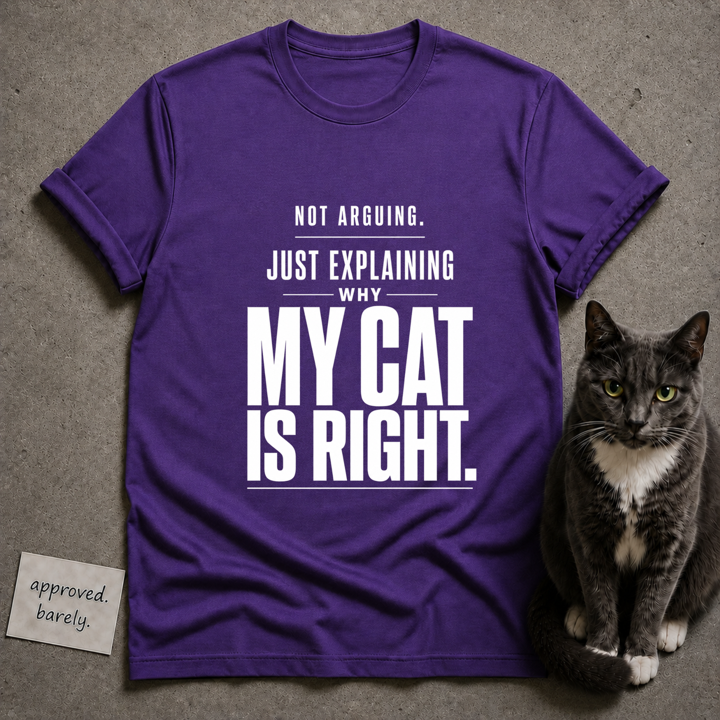 Not Arguing, Just Explaining Why My Cat Is Right Tee