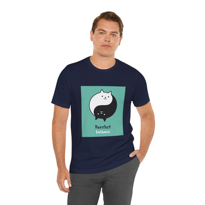 Purrfect Balance Yin Yang Cat Tee – Zen Style for Cat Lovers
