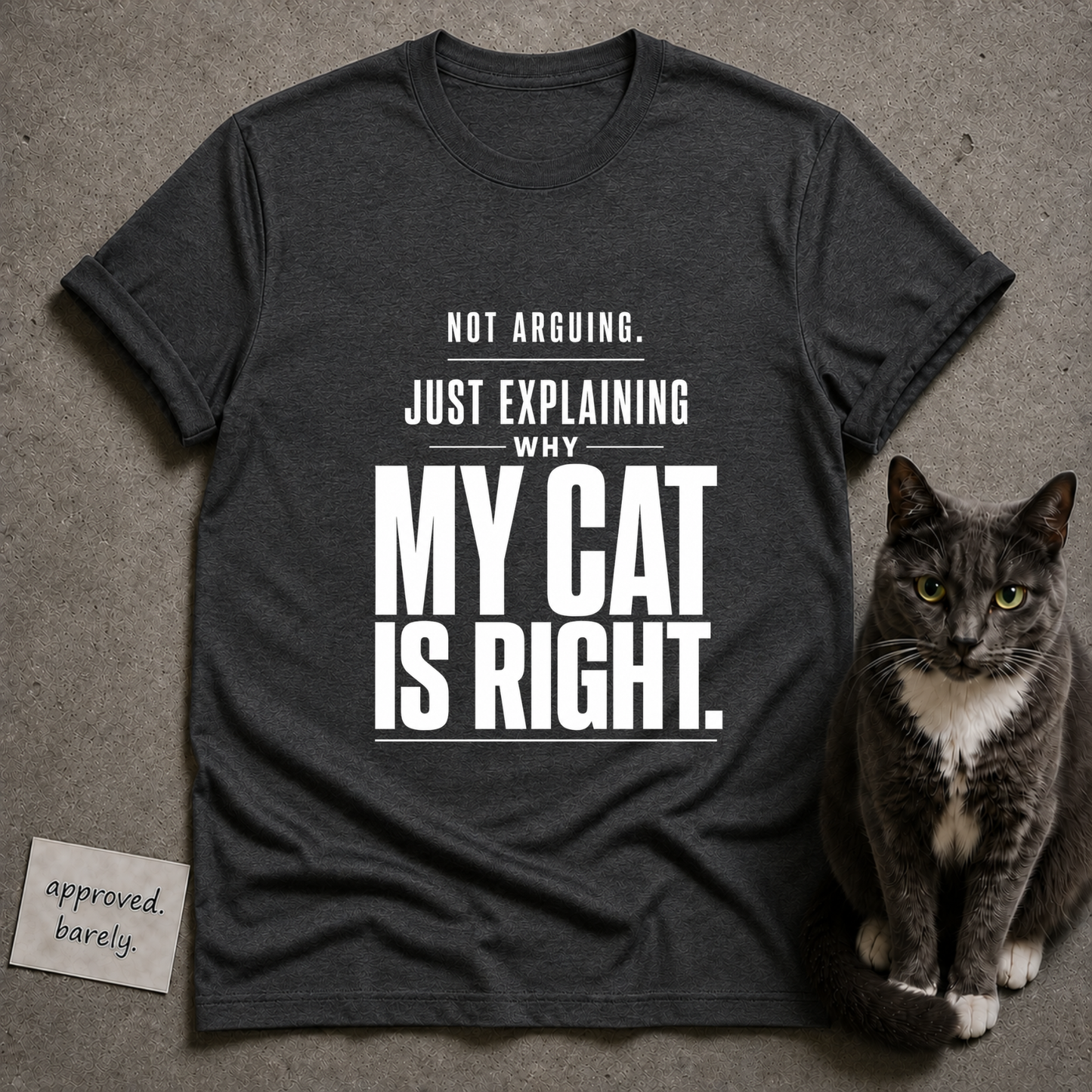 Not Arguing, Just Explaining Why My Cat Is Right Tee