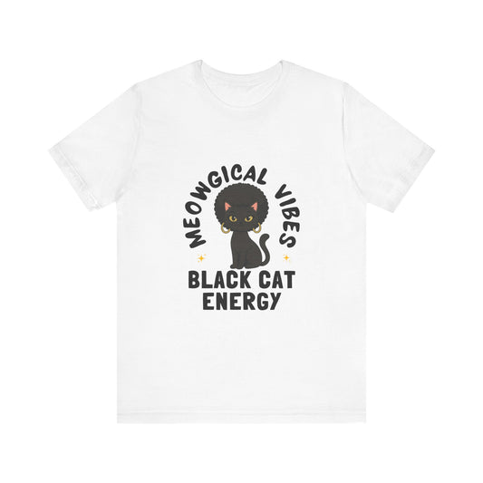 Meowgical Vibes – Black Cat Energy Tee