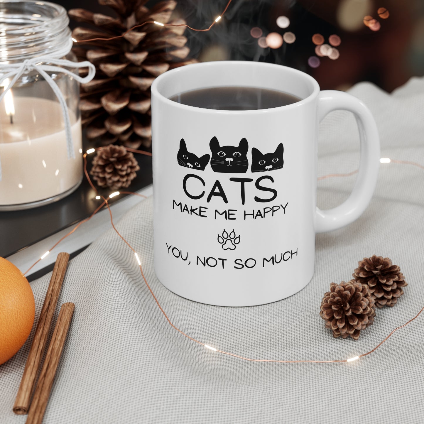 Cats Make Me Happy Mug