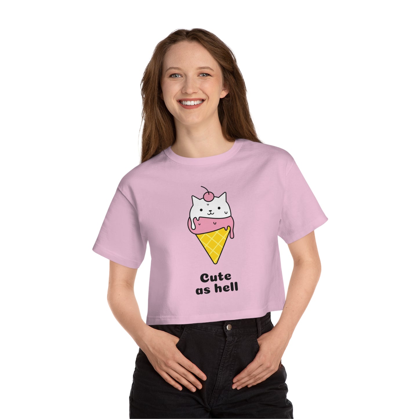 Cute As Hell Cat Ice Cream Cone Tee – Funny Cat Lover Shirt