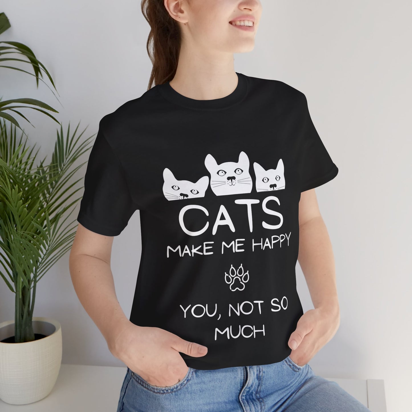 Cats Make Me Happy Tee