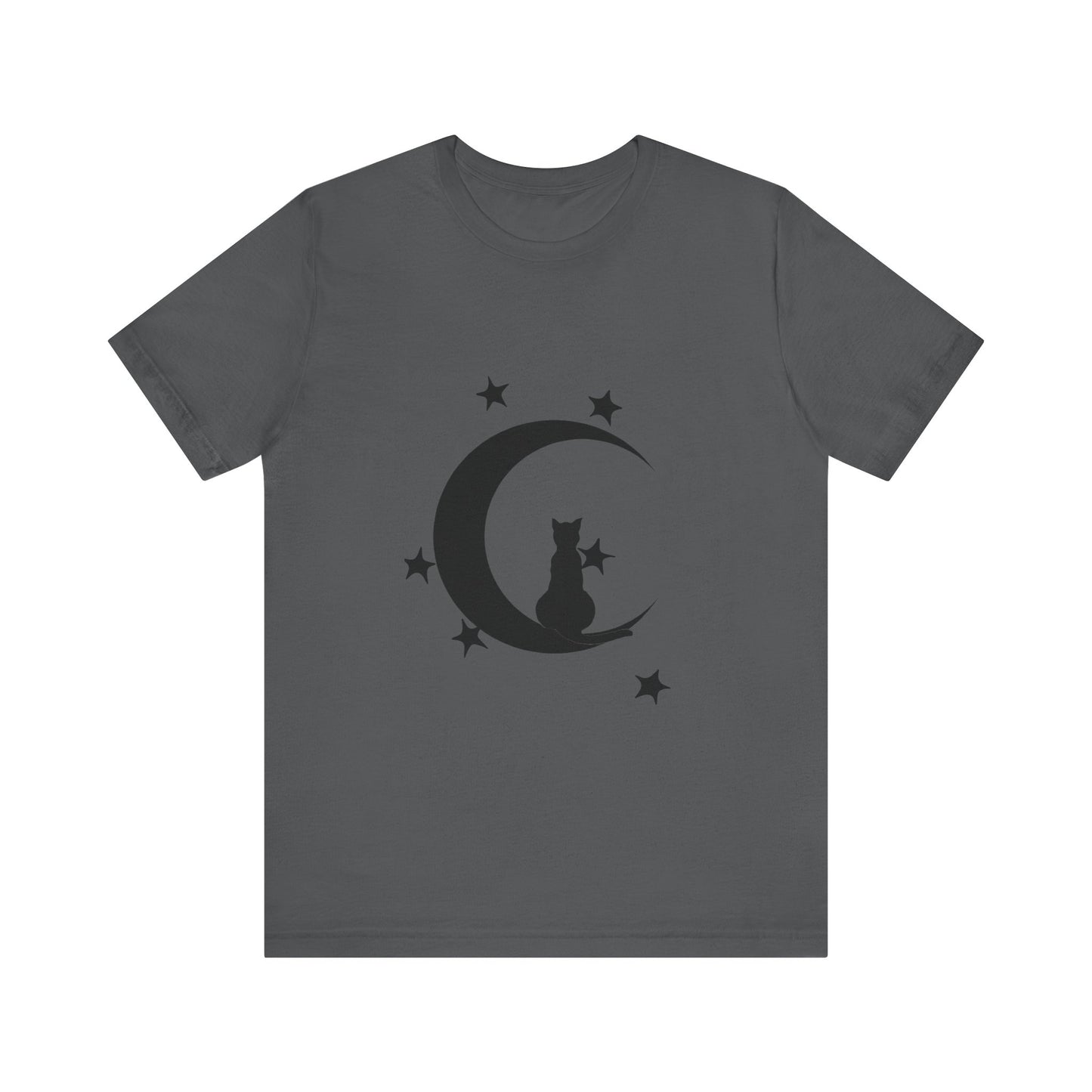 Moonlit Cat Tee – Celestial Vibes for Cat Lovers