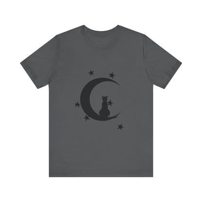 Moonlit Cat Tee – Celestial Vibes for Cat Lovers